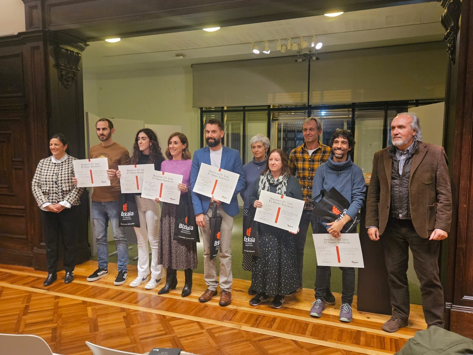 Premios del concurso literario BizkaIdatz XV